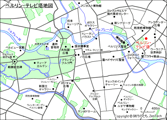 ベルリン ベルリン・テレビ塔地図