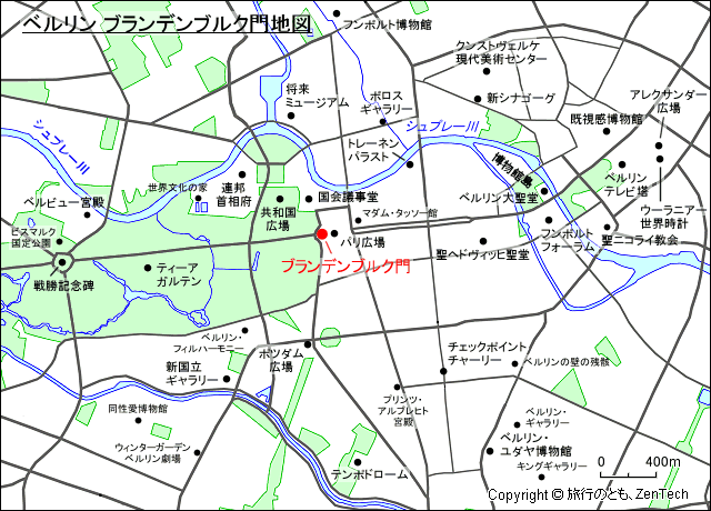 ベルリン ブランデンブルク門地図