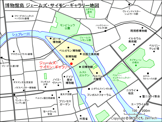 博物館島 ジェームズ・サイモン・ギャラリー地図