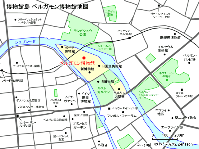 博物館島 ペルガモン博物館地図