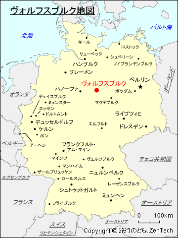 ドイツ ヴォルフスブルク地図 旅行のとも Zentech