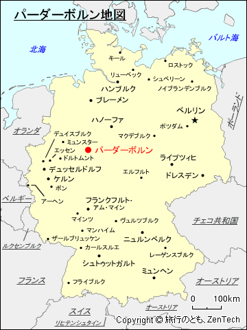 パーダーボルン地図