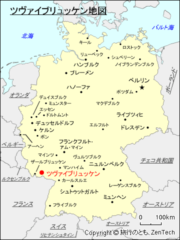 ツヴァイブリュッケン地図