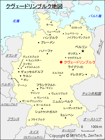 クヴェードリンブルク地図