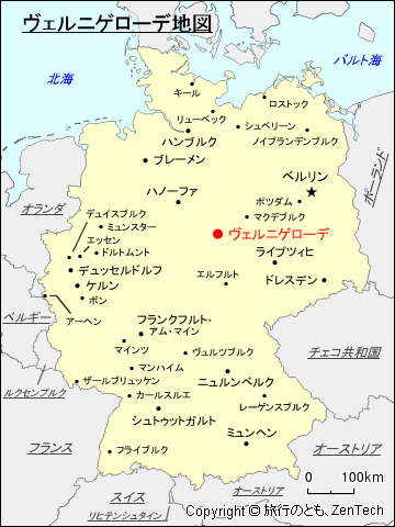 ヴェルニゲローデ地図