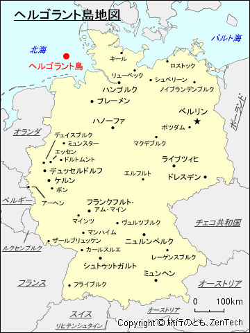 ヘルゴラント島地図