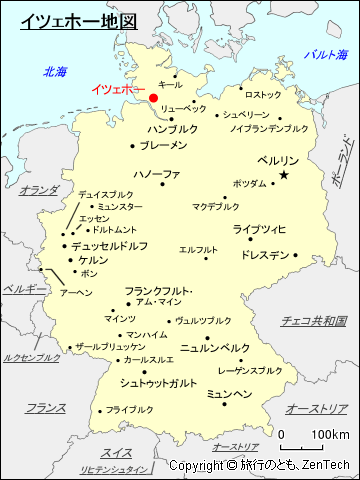 イツェホー地図