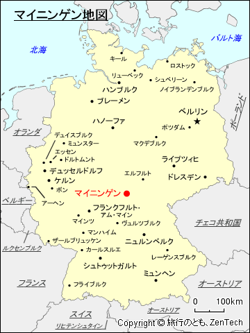 マイニンゲン地図