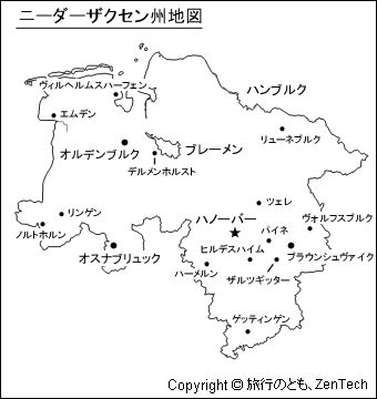 ニーダーザクセン地図
