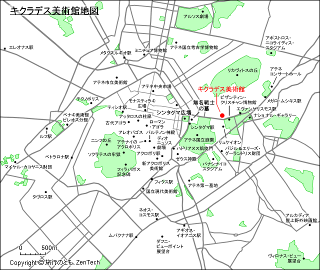 キクラデス美術館地図