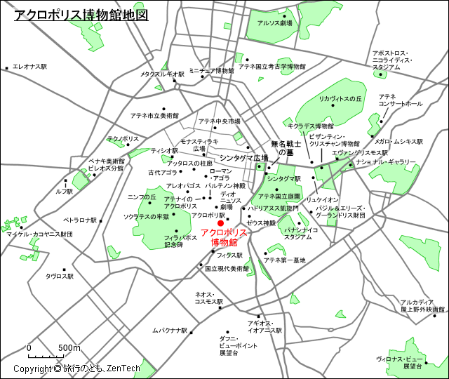 アクロポリス博物館地図