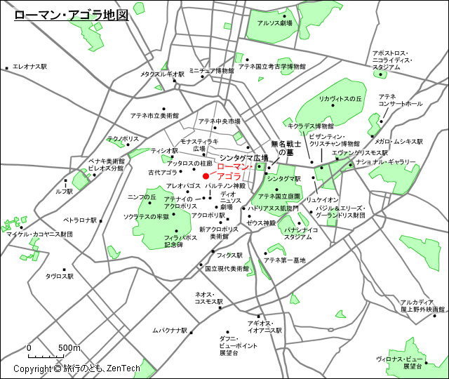ローマン・アゴラ地図