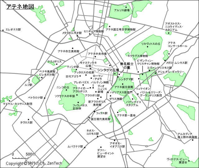 アテネ地図