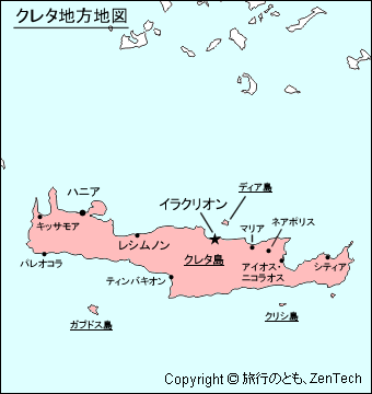 クレタ島地図