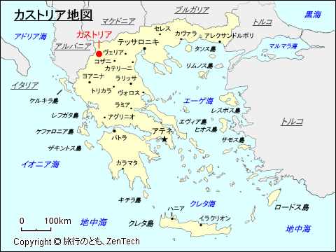 カストリア地図