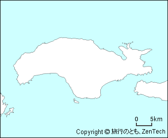 サモス島白地図