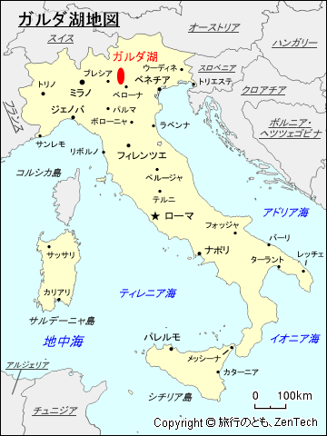 ガルダ湖地図