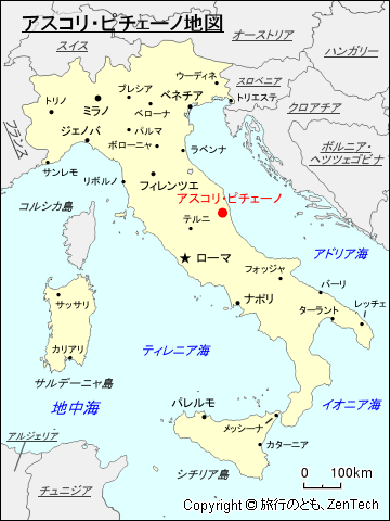 アスコリ・ピチェーノ地図