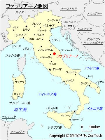 ファブリアーノ地図