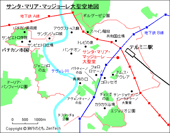 サンタ・マリア・マッジョーレ大聖堂地図