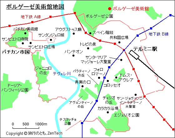 ボルゲーゼ美術館地図