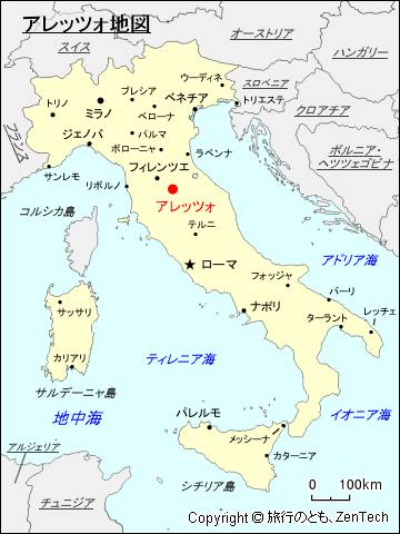 アレッツォ地図