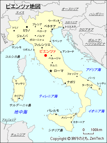 ピエンツァ地図
