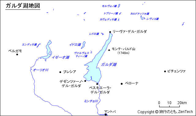 ガルダ湖地図