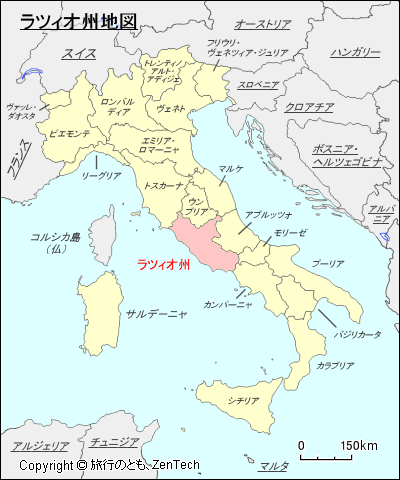 イタリア ラツィオ州地図
