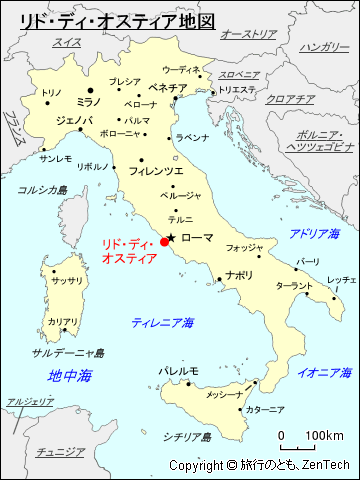 リド・ディ・オスティア地図