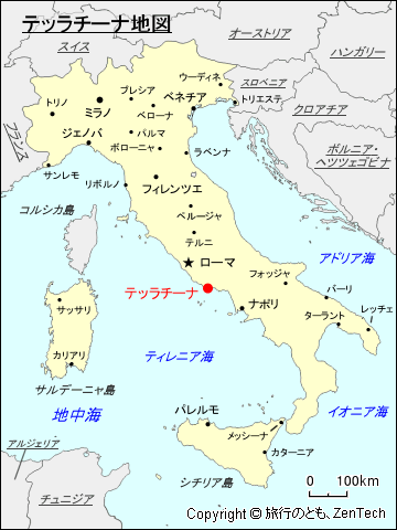 テッラチーナ地図