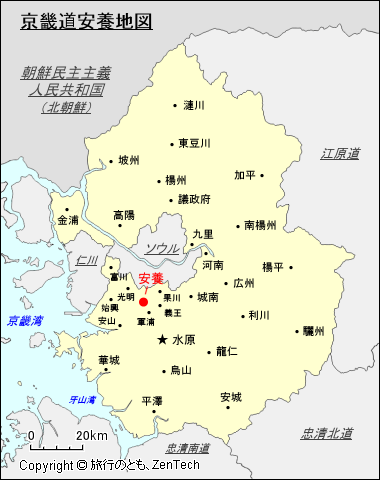 京畿道安養地図