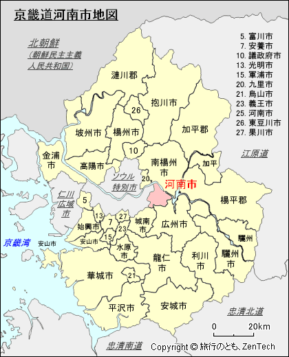 京畿道河南市地図