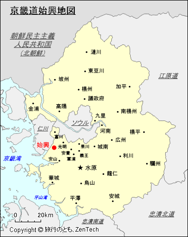 京畿道始興地図