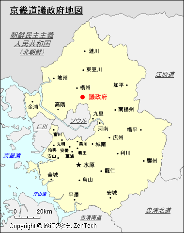 京畿道議政府地図
