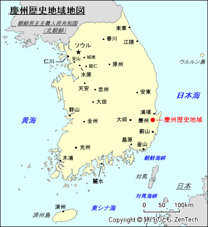 慶州歴史地域地図