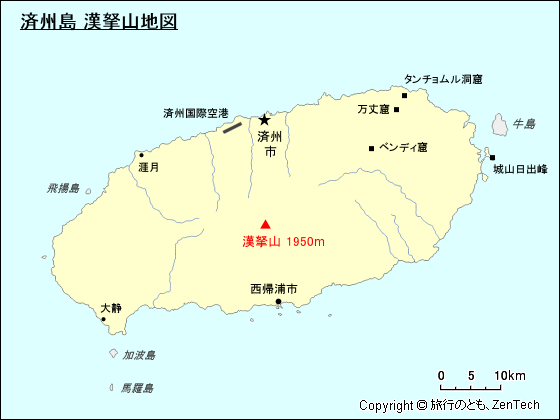 済州島 漢拏山地図