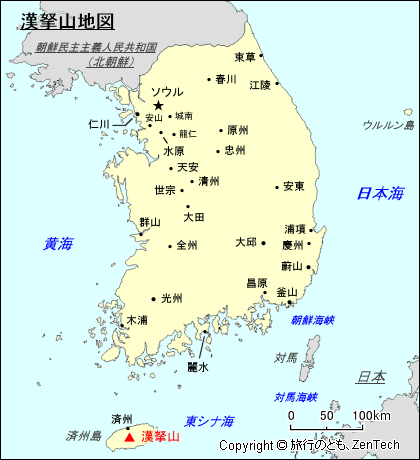 漢拏山地図