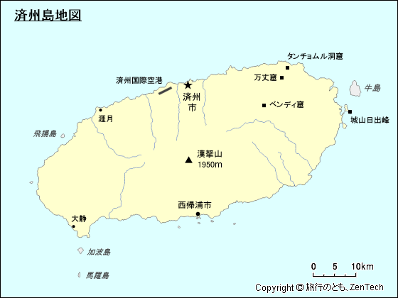 済州島地図