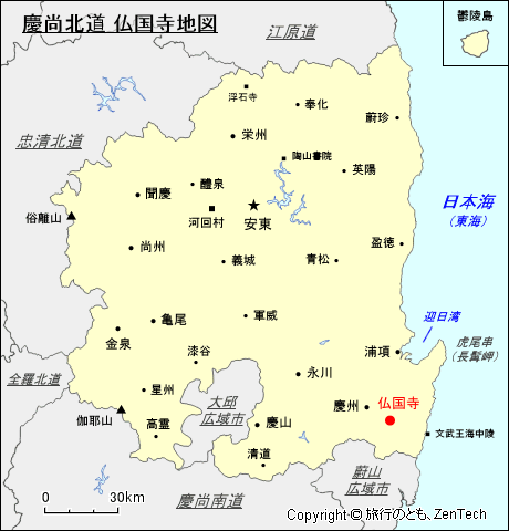 慶尚北道 仏国寺地図