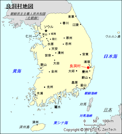 良洞村地図
