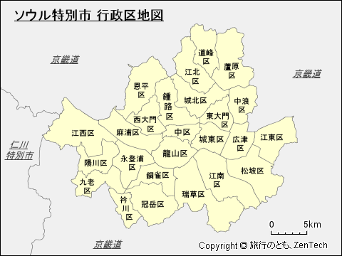 ソウル行政区地図