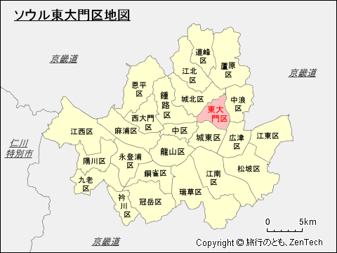 ソウル東大門区地図