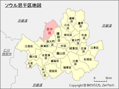 ソウル恩平区地図