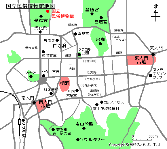 国立民俗博物館地図