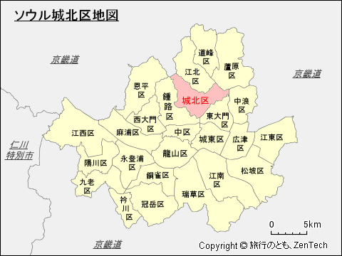 ソウル城北区地図