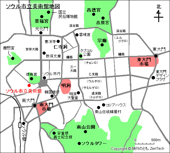 ソウル市立美術館地図