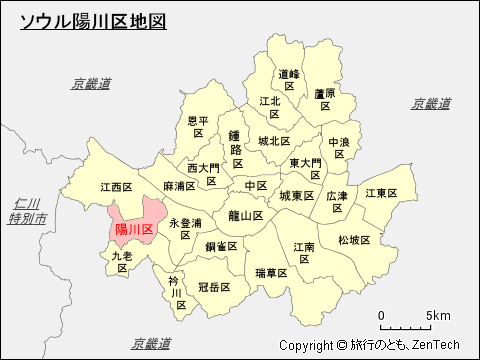 ソウル陽川区地図