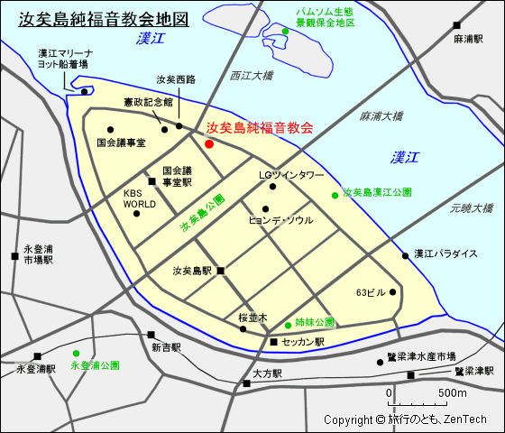 汝矣島純福音教会地図