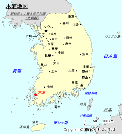 木浦地図